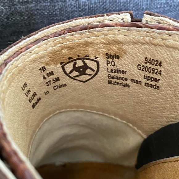 Ariat Basket Woven Rattan Weave Brown Leather Slingback Clogs Mules. Sz 7 - Picture 14 of 16